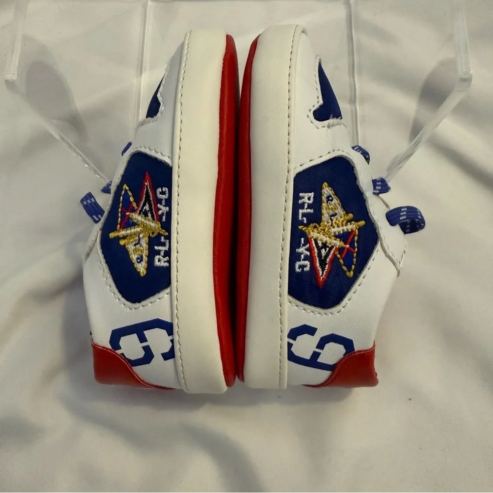 NWOT Polo Ralph Lauren Jessup Flag Crib Shoes